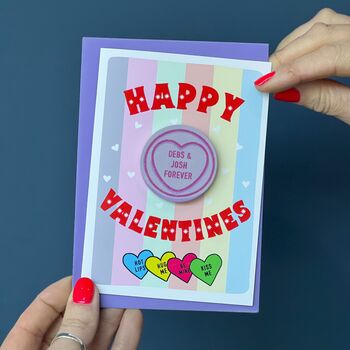 Valentines Card With Love Heart Magnet, 6 of 7