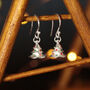 Sterling Silver Christmas Tree Earrings, thumbnail 1 of 5