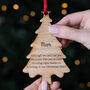 Personalised Wooden Christmas Tree Memorial Bauble, thumbnail 2 of 7