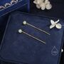 Sterling Silver Green Opal Dot Threader Earrings, thumbnail 4 of 11