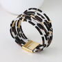 Gold Plated Animal Print Multistrand Bracelet, thumbnail 3 of 5