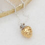 Gold Plated And Sterling Silver Strawberry Necklace, thumbnail 2 of 4