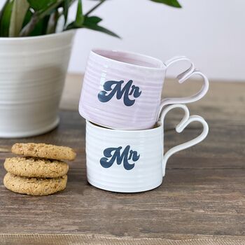 Mr And Mrs Love Heart Mug Gift Set, 3 of 9