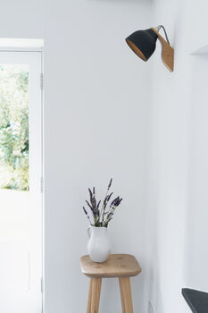 Grey Element Oak And Ceramic Wall Light, 5 of 6