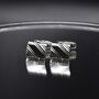 Silver Stripe Minimal Cufflinks 316 L Stainless Steel Polished Rectangular, thumbnail 1 of 5