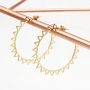 Gold Plated Or Sterling Silver Cut Out Sun Hoops, thumbnail 3 of 7