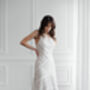 Ivory Macramé Lace Boho Wedding Dress With Open Back And Train, thumbnail 6 of 12