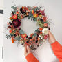 Colourful Dried Flower Wreath, thumbnail 2 of 4
