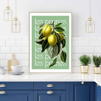 Les Prunes Poster With French Typography, 2 of 4
