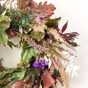 Christmas Wreath With Heather And Grasses, 2 of 4