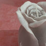 G Decor Rosabella Grey Mist Rose Hand Finished Sculpted Rose Candle In Gentle Grey, thumbnail 2 of 3