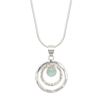 Infinity Universe Chalcedony Sterling Silver Necklace, 5 of 10