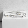 Gold And Sterling Silver Screw Bangle, thumbnail 1 of 5