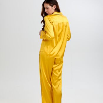 Honeybee Aurelie Silk Pyjama Shirt, 4 of 12