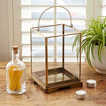 Handmade Antique Brass Candle Lantern, 6 of 7