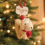 Personalised Cockapoo With Santa Hat Bauble, thumbnail 1 of 5