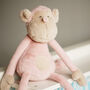 Cheeky Monkey In Pink Plush Toy For Baby And Toddler, thumbnail 3 of 11