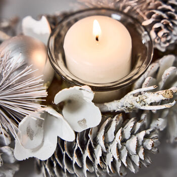 Frosted Winter Candle Centrepiece, 6 of 6