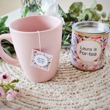 Birthday Tea Set With Personalised Messages On Tea Bags, 2 of 8