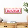 French Style Stripe Bonjour Framed Print, thumbnail 8 of 8