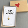 Golden Heart Pendant Sterling Silver Necklace, thumbnail 1 of 8