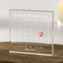 Personalised Anniversary Calendar Acrylic Block Gift, thumbnail 1 of 2