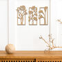 Elegant Laser Cut Floral Panels Trio Of Wooden Decor, thumbnail 5 of 10