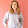 Embroidered Rainbow Sweater, thumbnail 2 of 2