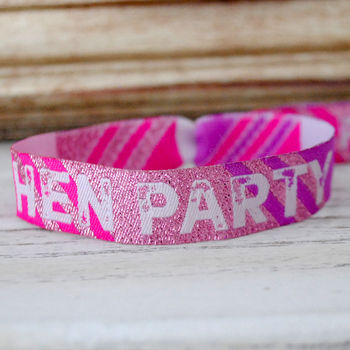 Hen Party Rose Gold Festival Wristbands, 8 of 9