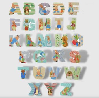Peter Rabbit Hand Painted Wooden Letters, 3 of 3
