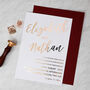 Gold Foil Calligraphy Wedding Invitation, thumbnail 2 of 7