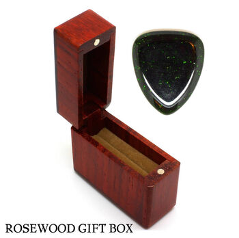 Green Goldstone Guitar Pick / Plectrum In A Gift Box, 2 of 7