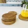 Natural Wood Drinks Coasters Set Four, thumbnail 3 of 4