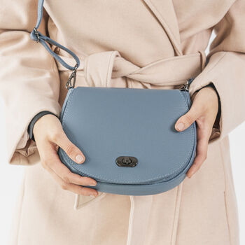 Denim Blue Saddlebag Handbag, 2 of 12