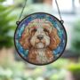 Cockapoo Stained Glass Effect Suncatcher, thumbnail 5 of 6