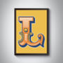 L Capital Letter Bold Carnival Circus Art Print, thumbnail 2 of 4