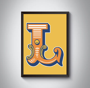 L Capital Letter Bold Carnival Circus Art Print, 2 of 4