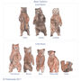 Personalised Bear Family Wooden Egg Cups, thumbnail 3 of 4