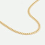 9ct Yellow Gold Solid Curb Chain Necklace 22 Inch, thumbnail 1 of 5