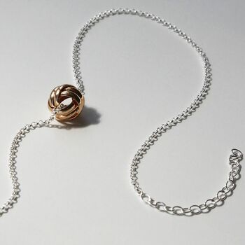 Sterling Silver Forever Knot Necklace, 7 of 8
