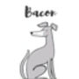 Whippet Personalised Dog Name And Personality Print, thumbnail 2 of 6