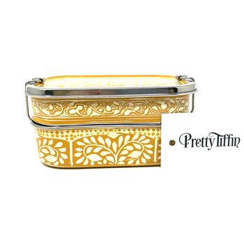 Bento Lunchbox Hand Painted Paisley, 5 of 11