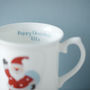 Personalised Christmas Santa Bone China Cup Or Mug, thumbnail 3 of 4