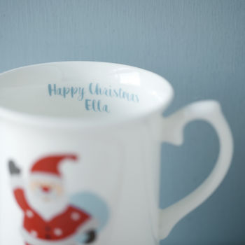 Personalised Christmas Santa Bone China Cup Or Mug, 3 of 4