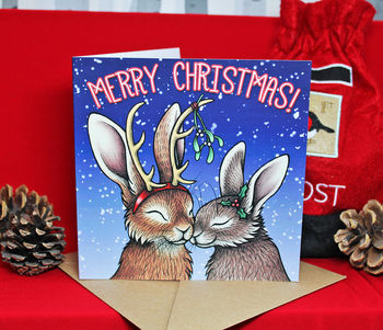 Eight Rabbit Christmas Cards With Charity Donation, 3 of 6