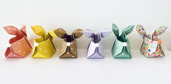Fold Your Own Origami Paper Easter Bunny Baskets, 3 of 12