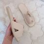 Leather Open Toe Women's Slippers, thumbnail 7 of 9