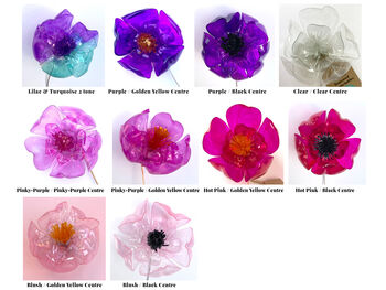 Plastic Bottle Flower Brooch, Pick Your Own Colour, 3 of 4