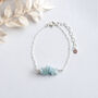 Sterling Silver Aquamarine Birthstone Bracelet, thumbnail 4 of 6