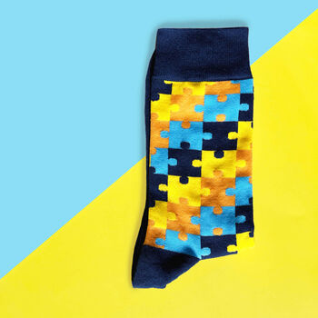Personalised Men's Jigsaw Socks In A Box, 2 of 8